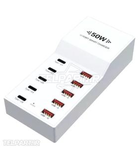 مولتی شارژر 10 پورت فست مدل T6